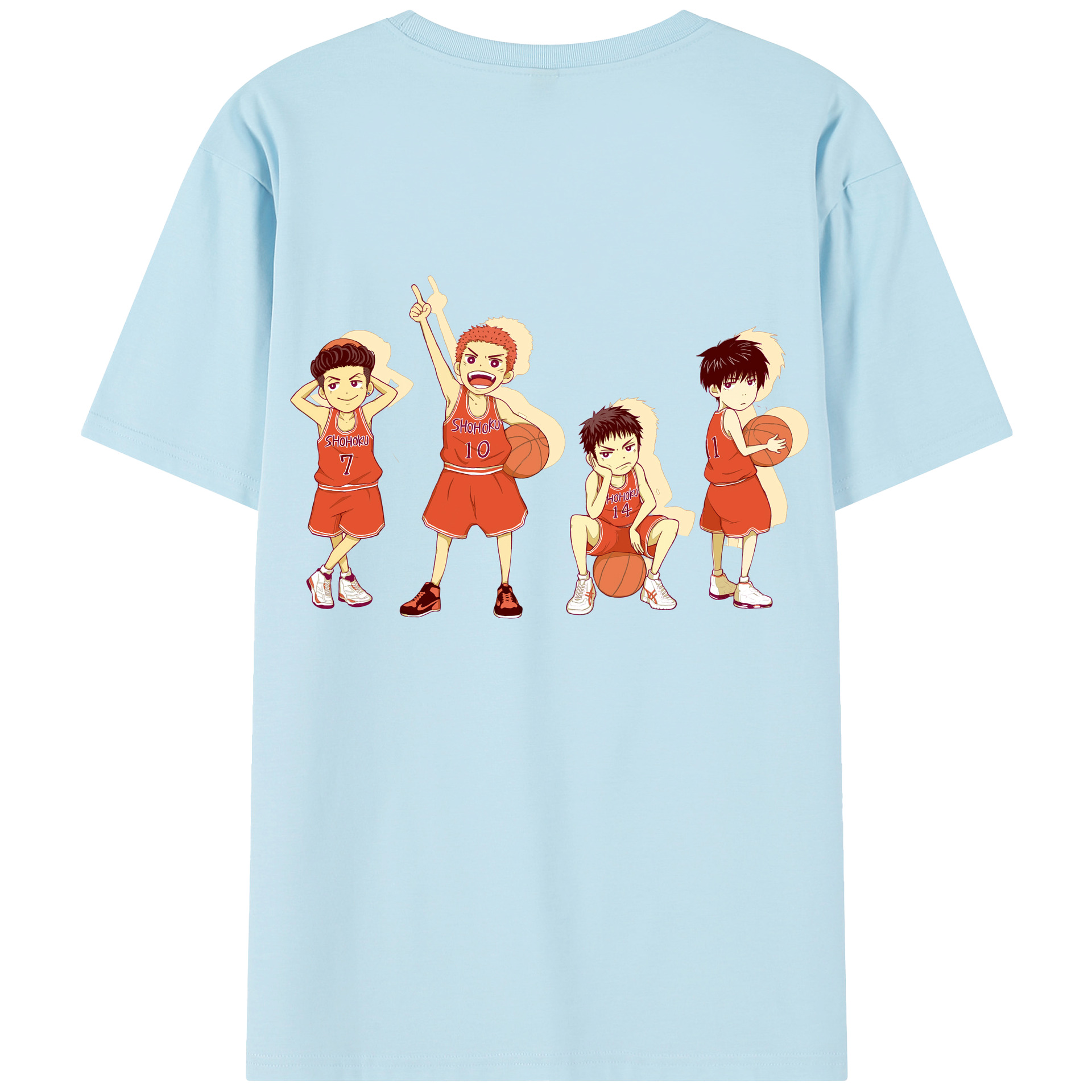 SLAM DUNK／スラムダンク 綿100％半袖Tシャツ（背面プリント）